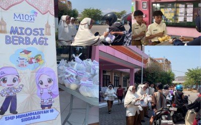 MIOSI Berbagi Buah Dalam Rangka Peringatan Maulid Nabi Di SMP Muhammadiyah 10 Sidoarjo